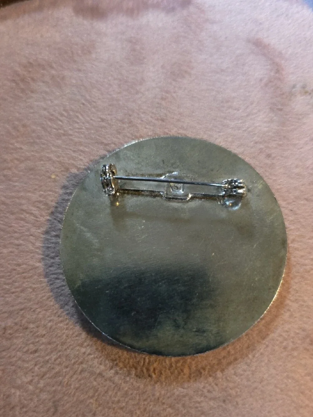 Vintage Nautical Sailboat Polka Dot Enamel Brooch Pin